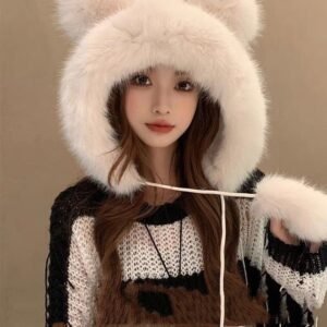 Thick Warm Earflaps Cute Hat