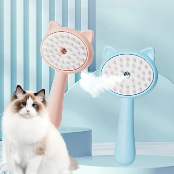 Rechargeable Cat & Dog Grooming Brush with Mist - Image 2