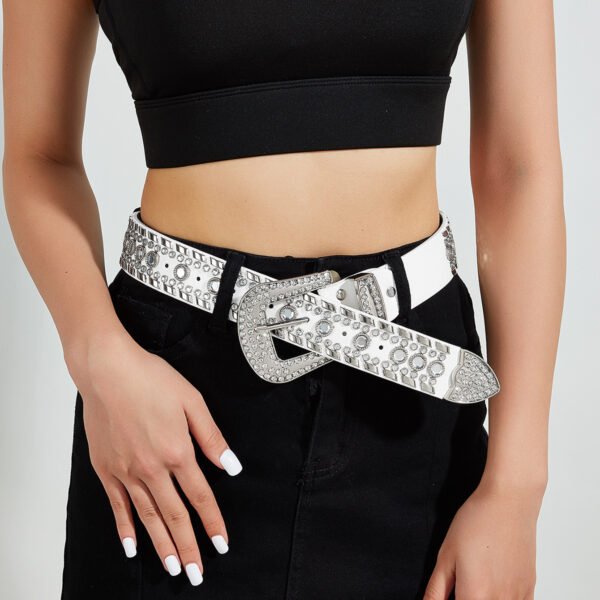 Punk Rhinestone Rivet Y2g Fashion Belt - Image 2