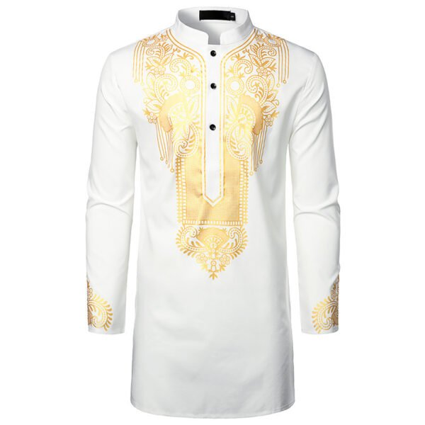 Men's African Printed Totem Long Shirt - Image 5