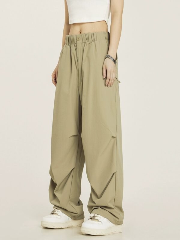 Vintage Pleated Parachute Pants Cargo Pants - Image 4