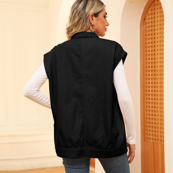 Denim Vest With Big Pockets - Image 3