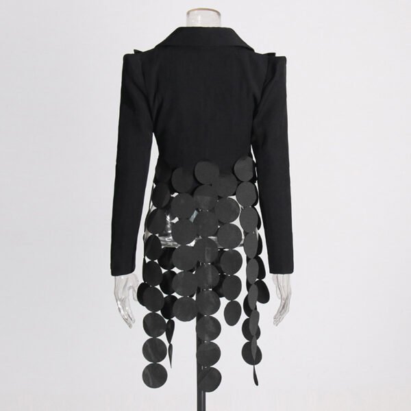 Deep V-neck Long Sleeve Short Suit Coat - Image 4