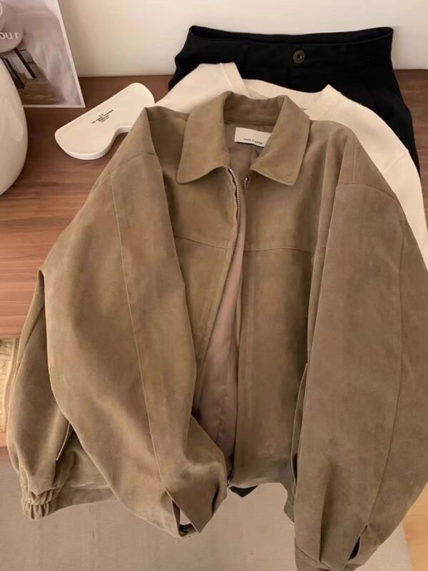 New Loose Temperament Zipper Commuter's All-matching Coat - Image 3