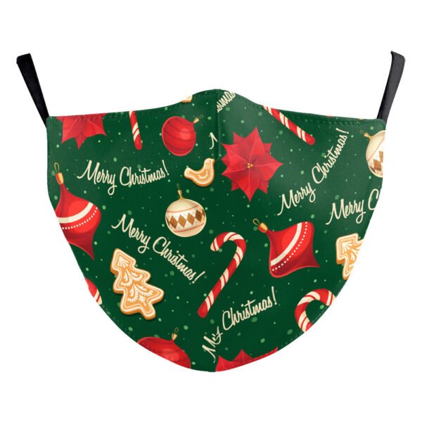 Christmas Beard Digital Printing Double Layer Dustproof Mask - Image 8