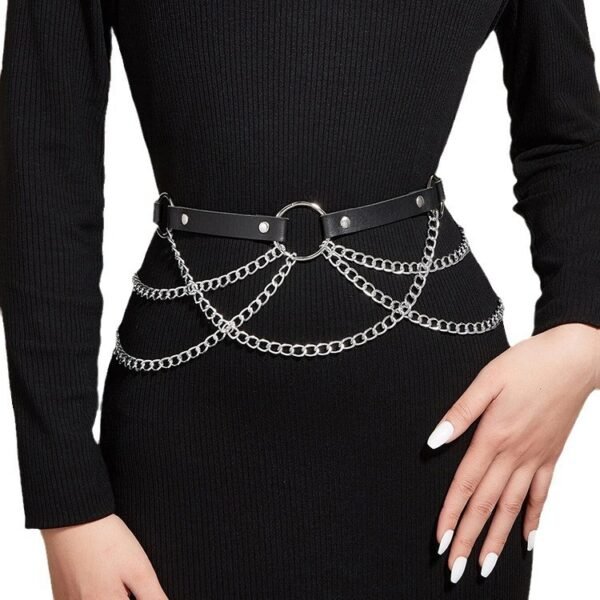 Women's Versatile Tassel Leather Waist Chain - Image 5