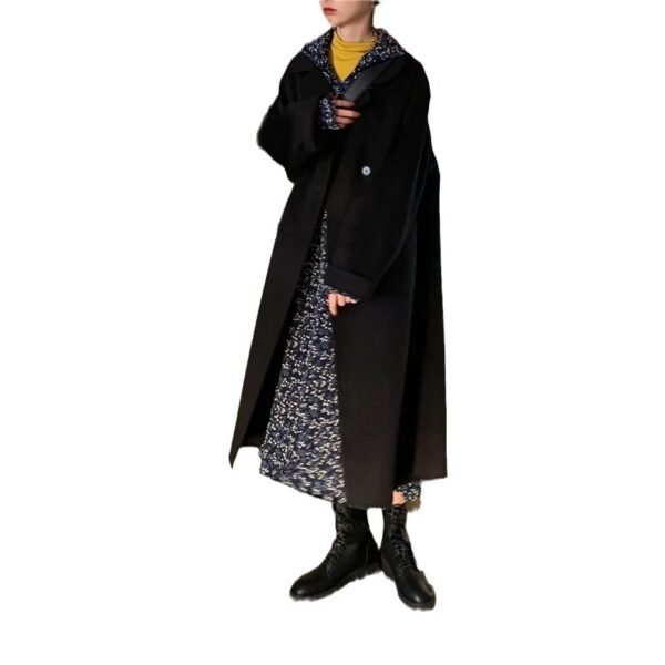 Popular Mid-length Loose All-match Small Woolen Coat - Image 5