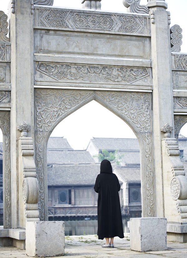 Retro Hooded National Style Cloak Robe Overcoat Coat - Image 8