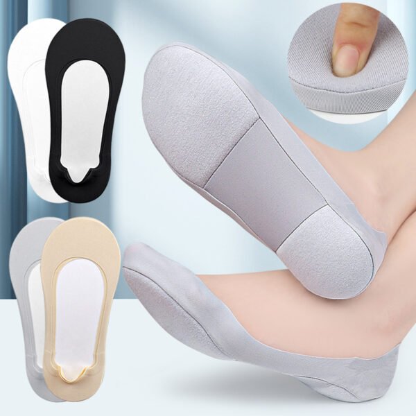 Women's Arch Invisible Low Cut Socks Soft Sponge Shock Absorption