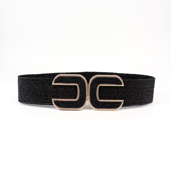 Elastic Waistband Women's Design Sense Niche Straw Elastic - Image 5