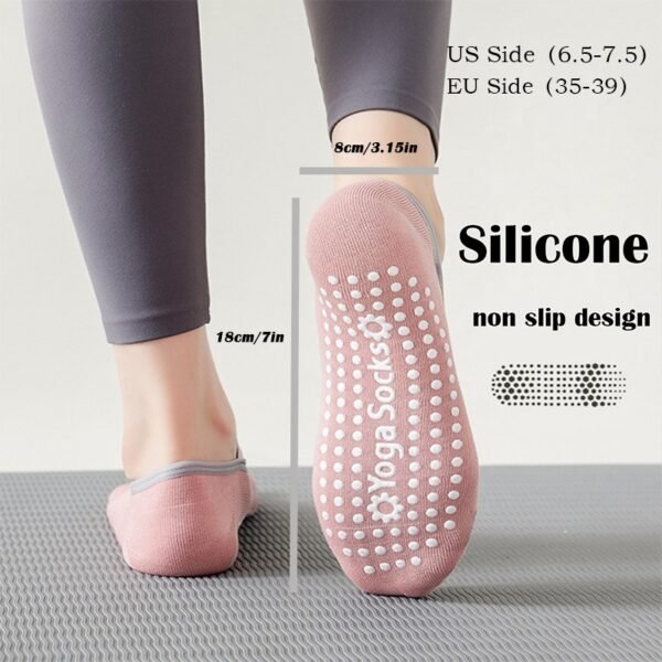 3 Pairs Yoga Socks For Women Non-Slip Grips Straps For Added Balance And Stability Ideal For Pilates Pure Barre Ballet Dance Barefoot Workout - Image 5
