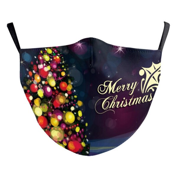 Christmas Tree Digital Printing Double Layer Dustproof Mask - Image 10