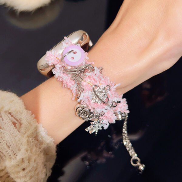 Star Butterfly Knit Strap Small Fragrance Band Winter Red - Image 2