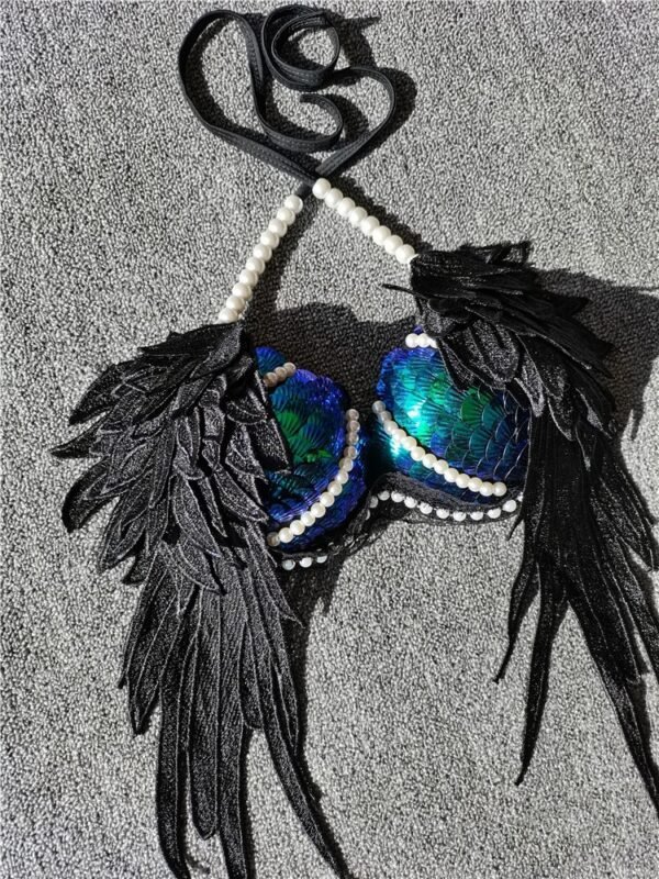 Handmade Sequined Mermaid Scale Bikini Lingerie - Image 3