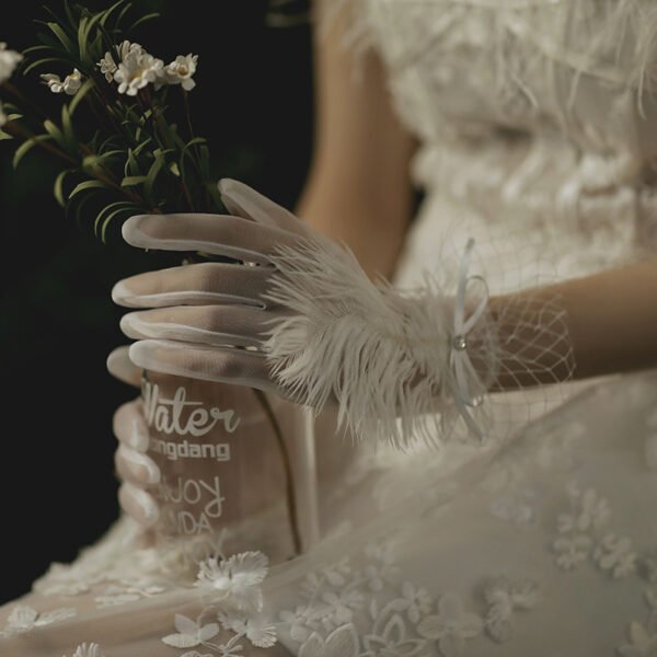 Wedding Dress Wedding Gloves Women - Image 3