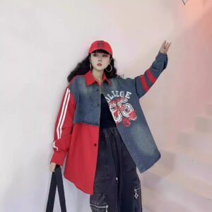 Korean Style Letter Polo Shirt