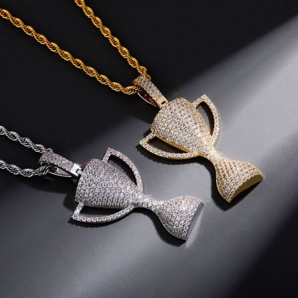 Jinao Jewelry European And American Personality Hip-hop Trophy Pendant Full Of Zircon Solid Models - Image 6