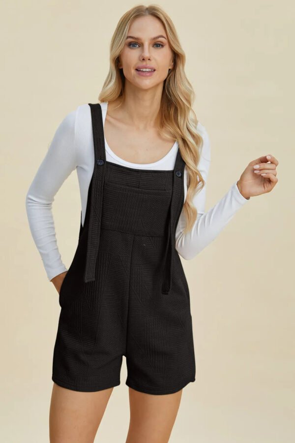 Double Take Full Size Texture Sleeveless Romper - Image 8