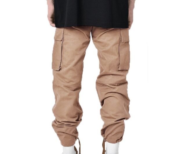 Multi Pocket Six Colors Fashion Casual Men's Cargo Drawstring Loose Pants - Image 5