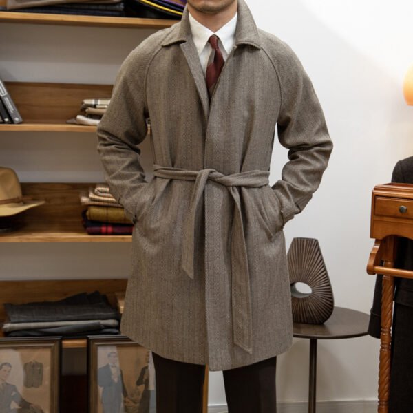Autumn And Winter Barr MACN Warm Wool Overcoat British - Image 2