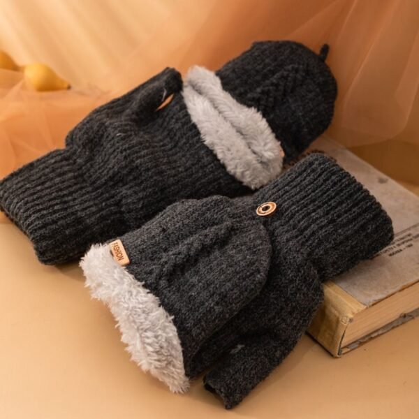 Men's Flip Knitting Wool Gloves Students Warm-keeping - Image 7