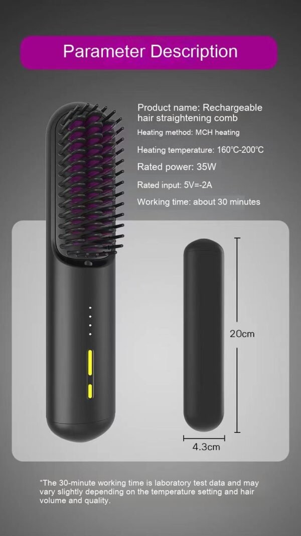 3 Generation Mini Charging Household Portable Wireless Hair Straighteners - Image 7