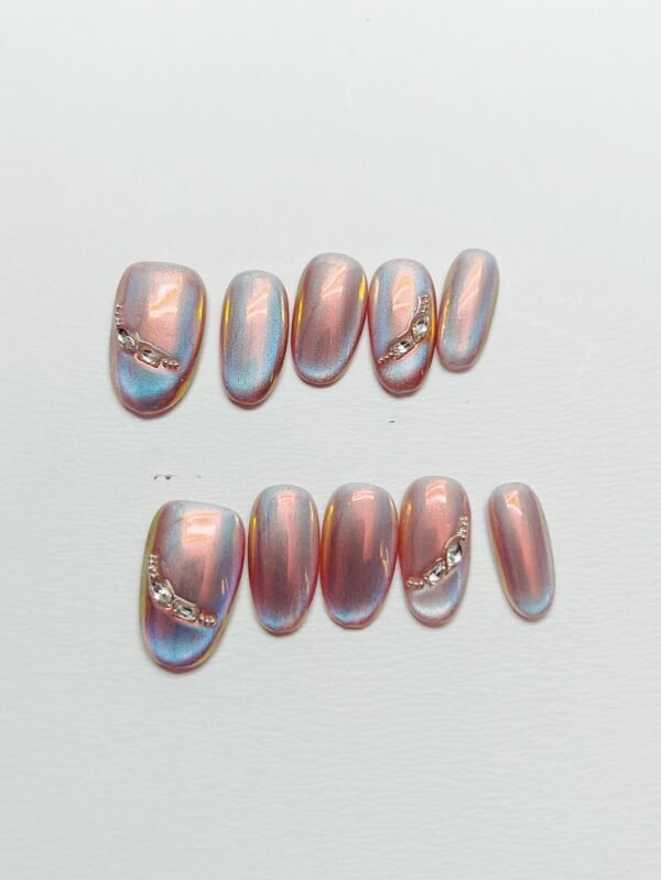 White Short Finished Product Fake Nail Tip - Image 3