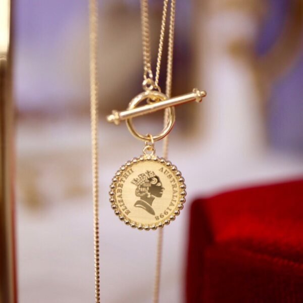 Gold Retro Round Brand Pure Jewelry Necklace - Image 8