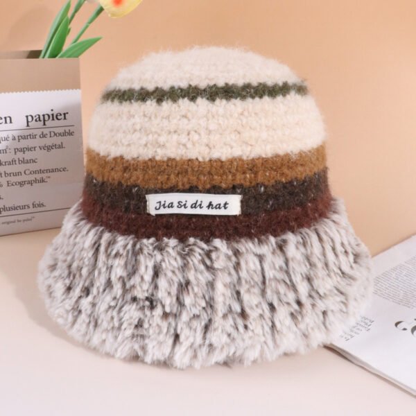 Autumn And Winter Dopamine Knitted Wool Cap Women's Warm Korean Style - Image 6