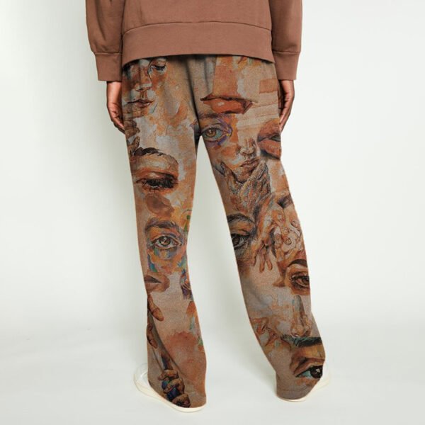 Men's Printed Mid Waist Loose Casual Trousers - Image 3