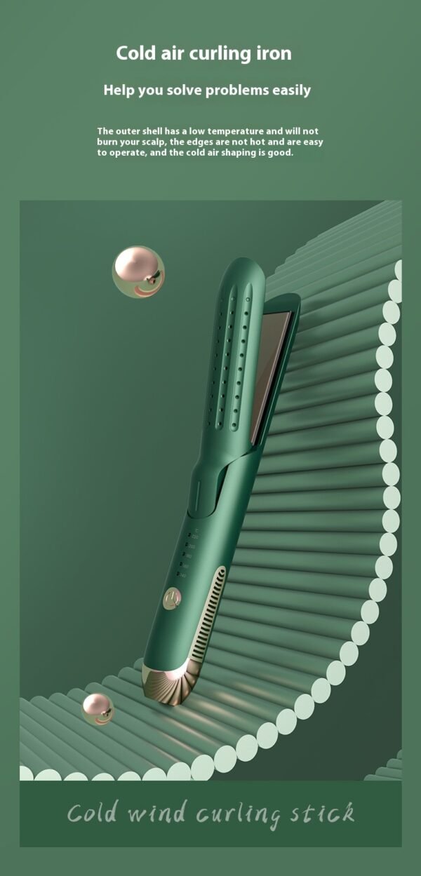 Hair Curler And Straightener Dual-use Hair Straightener Straight White Wind Plastic Curly Hair - Image 10