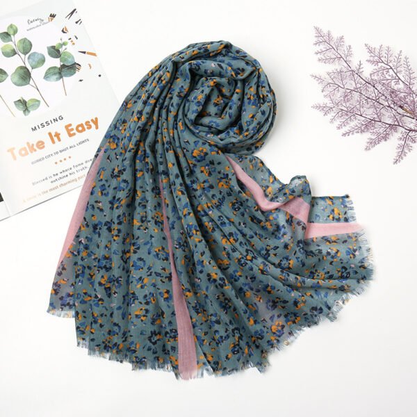 Retro Patchwork Bohemian Printed Cashew Scarf - Image 9