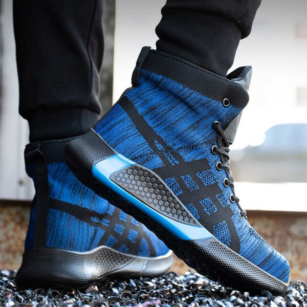 Winter Plush Boots Men Labor Protection Anti-smash Anti-puncture Work Shoes Warm Thickened Breathable Lace-up Safety Shoes - Image 4