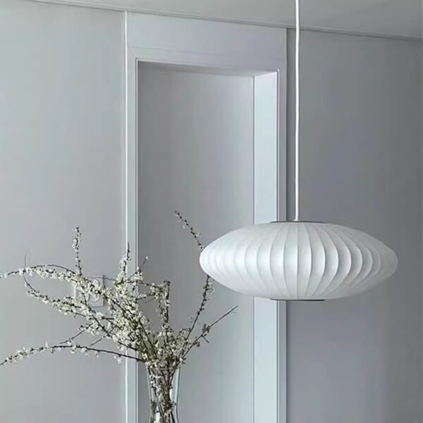 Nordic Silk-like Hanging Restaurant Silent Cage Flat Bedroom Lamps - Image 3