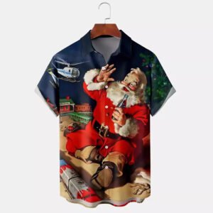 European And American Christmas Plus Size Men's 3D Shirt