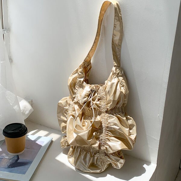 Special-interest Design Pleated Large Capacity Shoulder Bag - Image 5