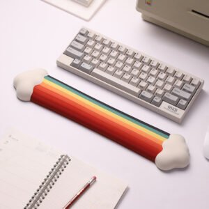 Cloud Rainbow Silica Gel Wrister Mouse Pad Keyboard Support Slippery Washable