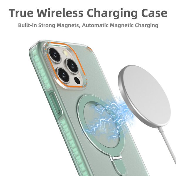 Colorful Magnetic Bracket Phone Case – MagSafe Wireless Charging - Image 4