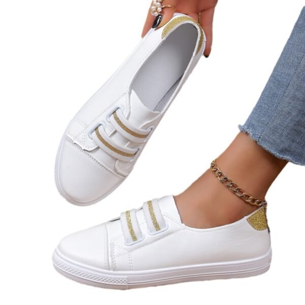 White Shoes Casual Versatile Slip-on Lazy Low-cut Flat - Image 5