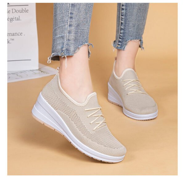Women's Mesh Breathable Casual Platform Wedge Heels - Image 10