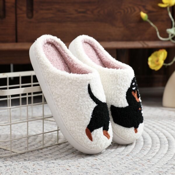Cotton Slippers Women's Home Winter Animal Embroidery Warm - Image 3