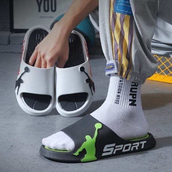 Men's Outdoor Wear Summer Thick-soled Basketball Fashion Slippers Wear-resistant - Image 4