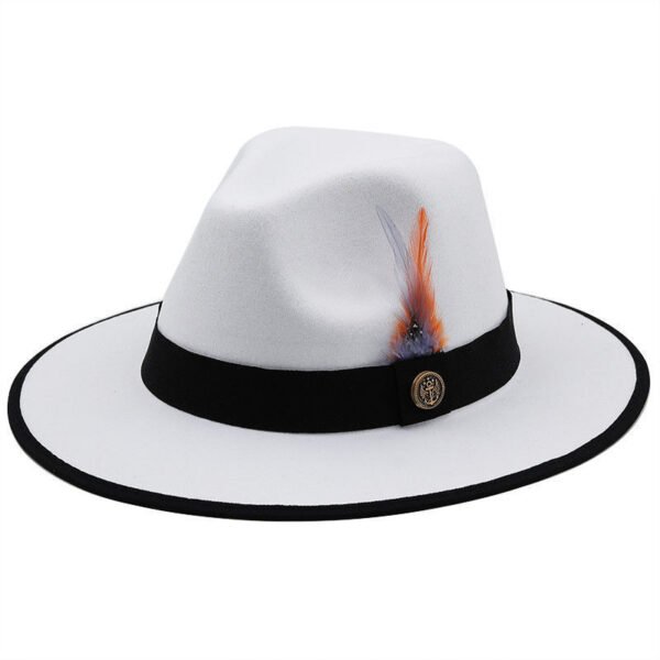 New Great Eaves Feather Ribbon British Retro Hat - Image 5