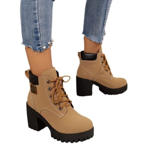 Chunky Heel Plus Size Martin Boots Thick Bottom Fashion All-match - Image 5