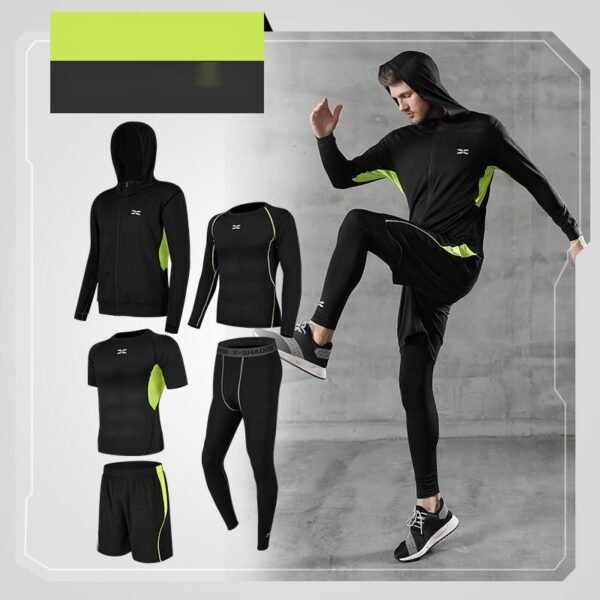 Running quick-drying basketball sports suit five-piece training suit - Image 6