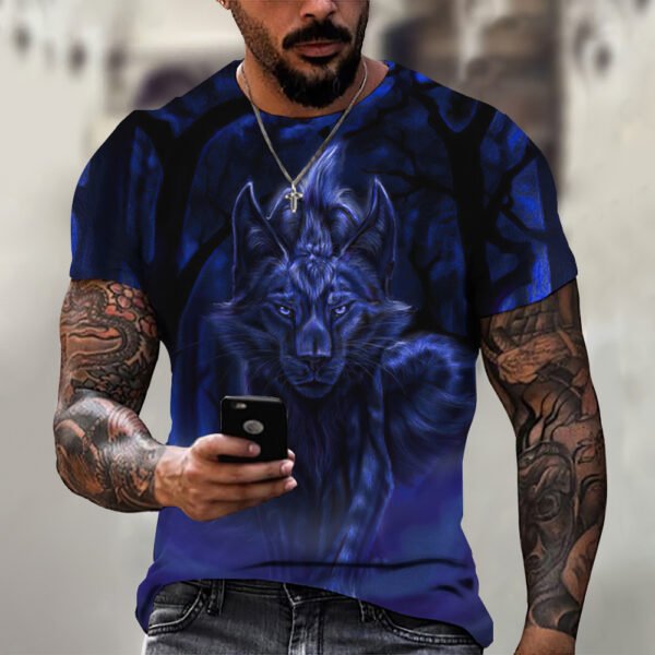 Animal Beast Lion 3D Printed Summer Men's T-shirt - Image 9