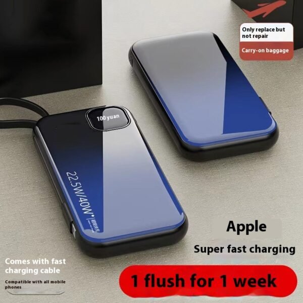 Integrated Cable Portable Battery with Large Capacity - Image 2