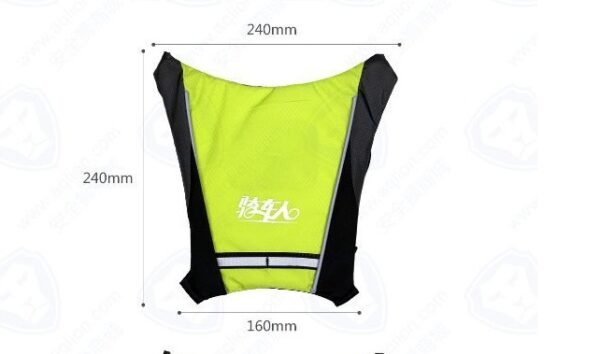 USB Rechargeable Reflective Vest Backpack with LED Turn Signal Light Remote Control Outdoor Sport Safety Bag Gear for Cycling - Image 7