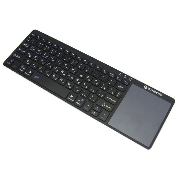 Zoweetek k12bt-1 Mini Wireless Bluetooth Keyboard Russian English Spanish Touchpad For Smart Tv Box Pc Android Phone Pad - Image 3