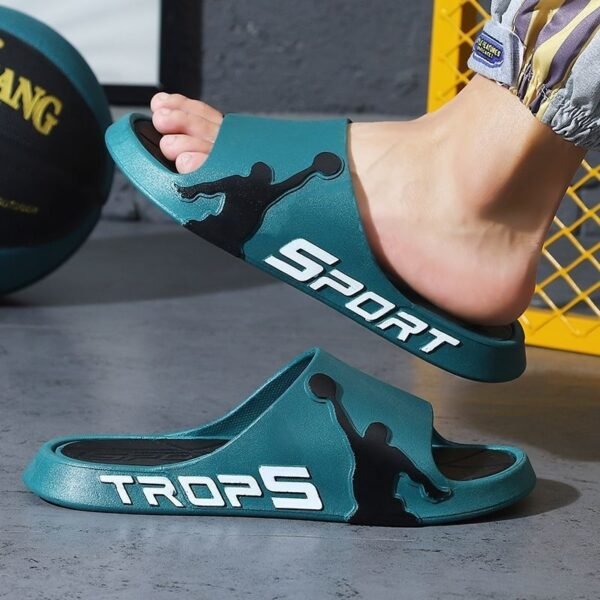 Men's Outdoor Wear Summer Thick-soled Basketball Fashion Slippers Wear-resistant - Image 2